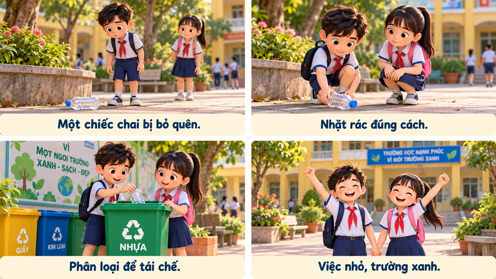 Demo minh họa: Storyboard tình huống học tập: Việc nhỏ, trường xanh